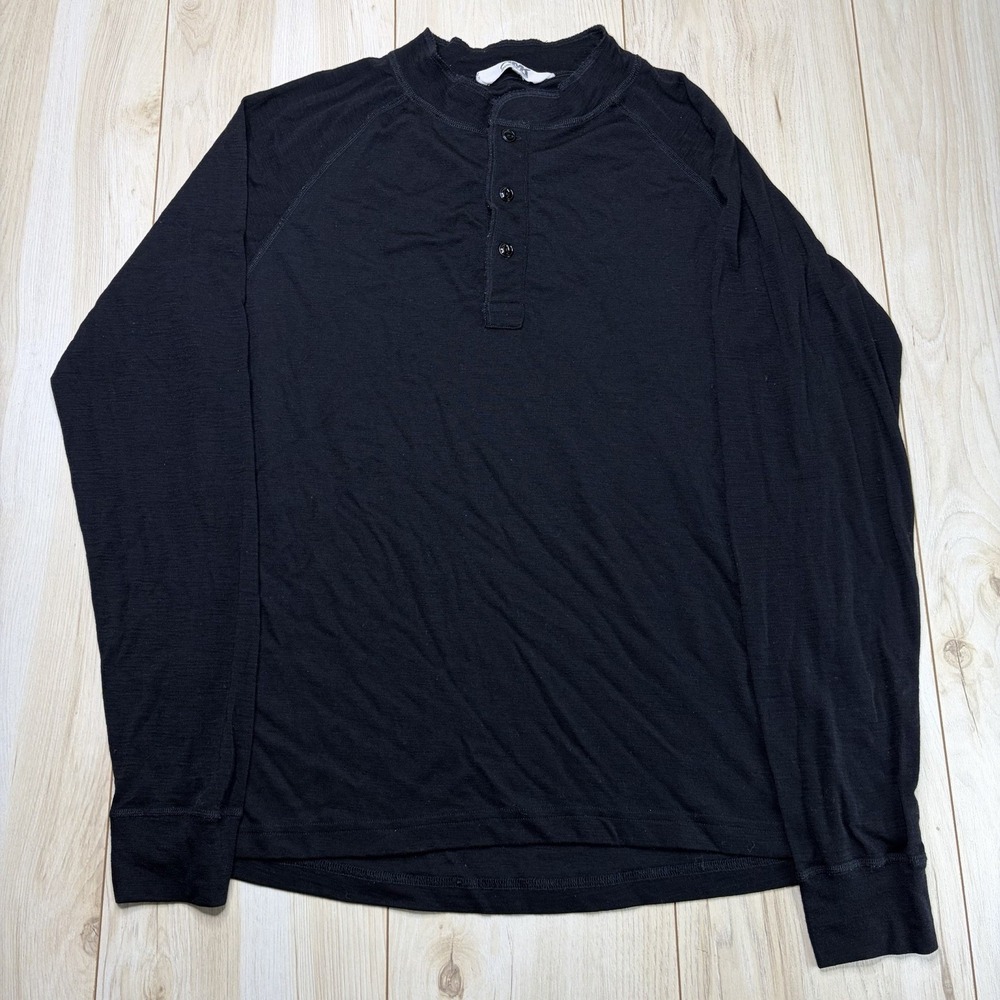 Mountain Khakis Men's Large 100% Wool Henley Long Sleeve T-Shirt - Picture 2 of 8